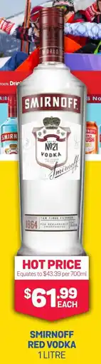 SipnSave SMIRNOFF RED VODKA offer