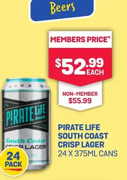 SipnSave PIRATE LIFE SOUTH COAST CRISP LAGER offer