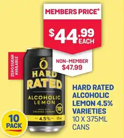 SipnSave HARD RATED ALCOHOLIC LEMON 4.5% VARIETIES offer