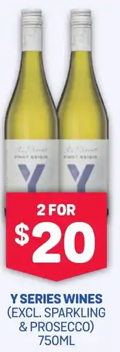 SipnSave Y series wines (excl. sparkling & prosecco) offer