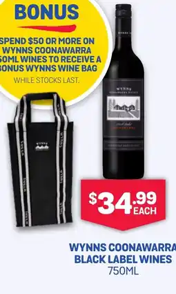 SipnSave Wynns coonawarra black label wines offer