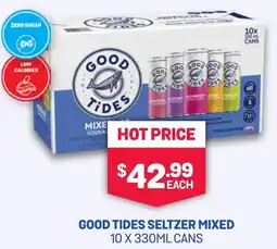 SipnSave Good tides seltzer mixed cans offer