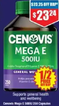 Chemist Warehouse Cenovis Mega E 500IU 250 Capsules offer