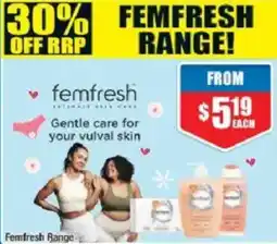 Chemist Warehouse Femfresh Range offer