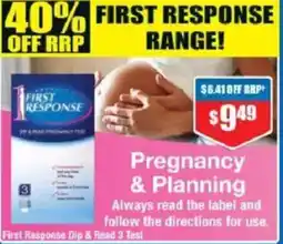 Chemist Warehouse First Response Dip & Read 3 Test offer