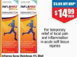 Chemist Warehouse Inflamax Spray Diclofenac 4% offer