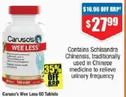 Chemist Warehouse Caruso's Wee Less 60 Tablets offer