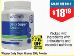 Chemist Warehouse Wagner Daily Super Greens Powder offer