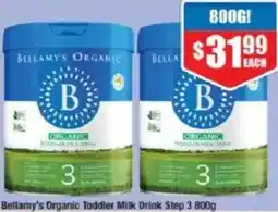 Chemist Warehouse Bellamy's Organic Toddler Milk Drink Step 3 offer