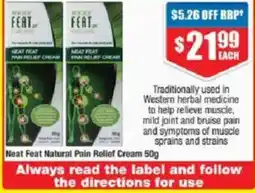 Chemist Warehouse Neat Feat Natural Pain Relief Cream offer
