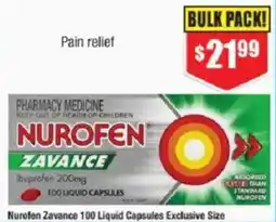 Chemist Warehouse Nurofen Zavance 100 Liquid Capsules Exclusive Size offer