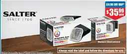 Chemist Warehouse Salter Automatic Arm or Wrist Blood Pressure Monitor offer