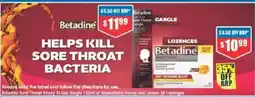 Chemist Warehouse Betadine Sore Throat Ready To Use Gargle 120ml offer