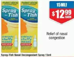 Chemist Warehouse Spray-Tish Nasal Decongestant Spray offer