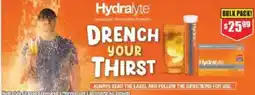 Chemist Warehouse Hydralyte Orange Flavoured Effervescent Electrolyte 60 Tablets offer
