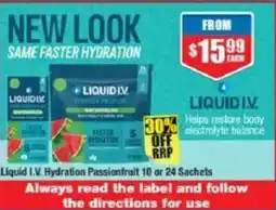 Chemist Warehouse Liquid I.V. Hydration Passionfruit 10 or 24 Sachets offer