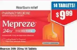 Chemist Warehouse Mepreze 24Hr 20mg 14 Tablets offer