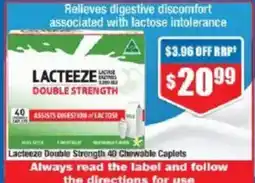 Chemist Warehouse Lacteeze Double Strength 40 Chewable Caplets offer