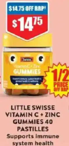 Chemist Warehouse LITTLE SWISSE IRON + VIT C GUMMIES 40 PASTILLES offer