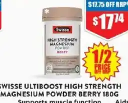 Chemist Warehouse Swisse ultiboost magnesium swisse ultiboost high strength magnesium powder berry offer
