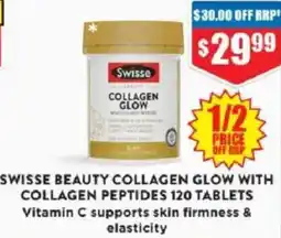 Chemist Warehouse Swisse beauty collagen glow with collagen peptides 120 tablets offer