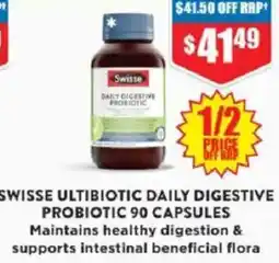 Chemist Warehouse Swisse ultibiotic daily digestive probiotic 90 capsules offer