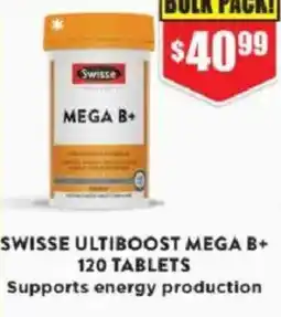 Chemist Warehouse Swisse ultiboost mega b+ 120 tablets offer