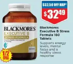 Chemist Warehouse Blackmores Executive B Stress Formula 160 Tablets offer