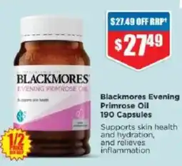 Chemist Warehouse Blackmores Evening Primrose Oil 190 Capsules offer