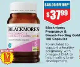 Chemist Warehouse Blackmores Pregnancy & Breast-Feeding Gold 180 Capsules offer