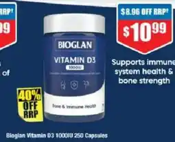 Chemist Warehouse Bioglan Vitamin D3 10001U 250 Capsules offer