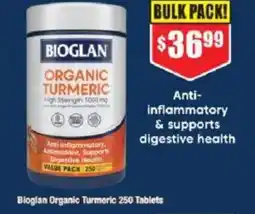 Chemist Warehouse Bioglan Organic Turmeric 250 Tablets offer