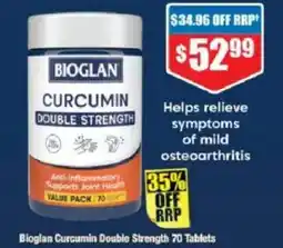 Chemist Warehouse Bioglan Curcumin Double Strength 70 Tablets offer