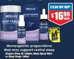 Chemist Warehouse Bioglan Sleep 90 Tablets, Sleep Spray 50ml or Sleep Drops offer
