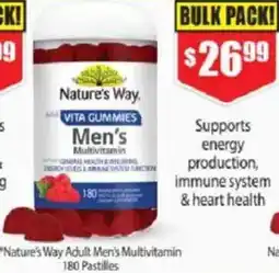 Chemist Warehouse "Nature's Way Adult Men's Multivitamin 180 Pastilles offer