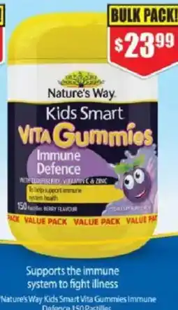Chemist Warehouse "Nature's Way Kids Smart Vita Gummies Immune Defence 150 Pastilles offer