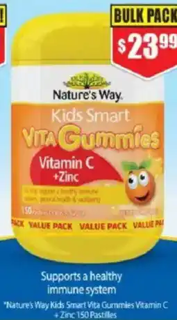 Chemist Warehouse "Nature's Way Kids Smart Vita Gummies Vitamin C "Nature's Way Kids Smart Vita Gummies Multi-Vitamin +Zinc 150 Pastilles offer