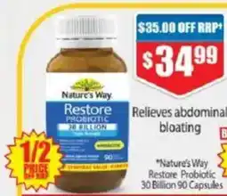 Chemist Warehouse Nature's Way Restore Probiotic 30 Billion 90 Capsules offer