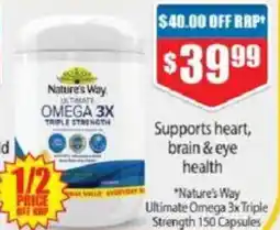 Chemist Warehouse "Nature's Way Ultimate Omega 3x Triple Strength 150 Capsules offer