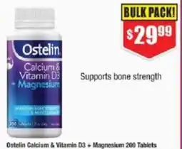 Chemist Warehouse Ostelin Calcium & Vitamin D3 + Magnesium 200 Tablets offer