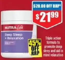 Chemist Warehouse Triple action formula to promote deep sleep and aid in mind relaxation offer