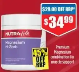 Chemist Warehouse Premium Magnesium combination for muscle support offer