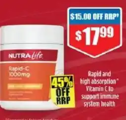 Chemist Warehouse Rapid and high absorption Vitamin C to support immune system health offer