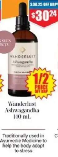 Chemist Warehouse Wanderlust Ashwagandha offer