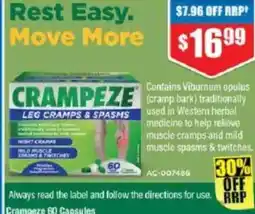 Chemist Warehouse Crampeze 60 Capsules offer