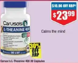 Chemist Warehouse Caruso's L-Theanine 400 30 Capsules offer