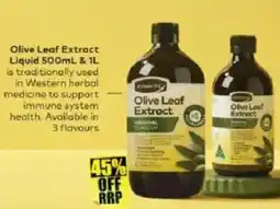 Chemist Warehouse Olive Leaf Extract Liquid 500mL & 1L offer