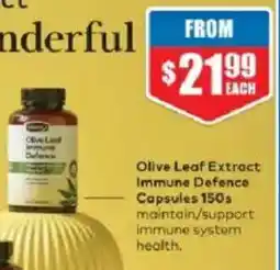 Chemist Warehouse Olive Leaf Extract Immune Defence Capsules 150s offer