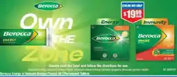 Chemist Warehouse Berocca Energy or Immune Orange Flavour 60 Effervescent Tablets offer