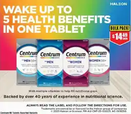 Chemist Warehouse Centrum 90 Tablets Assorted Variants offer